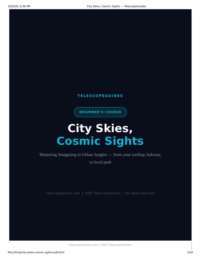 City Skies Cosmic Sights PDF cover