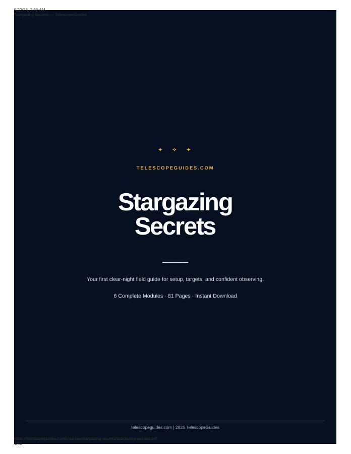 Stargazing Secrets PDF cover preview