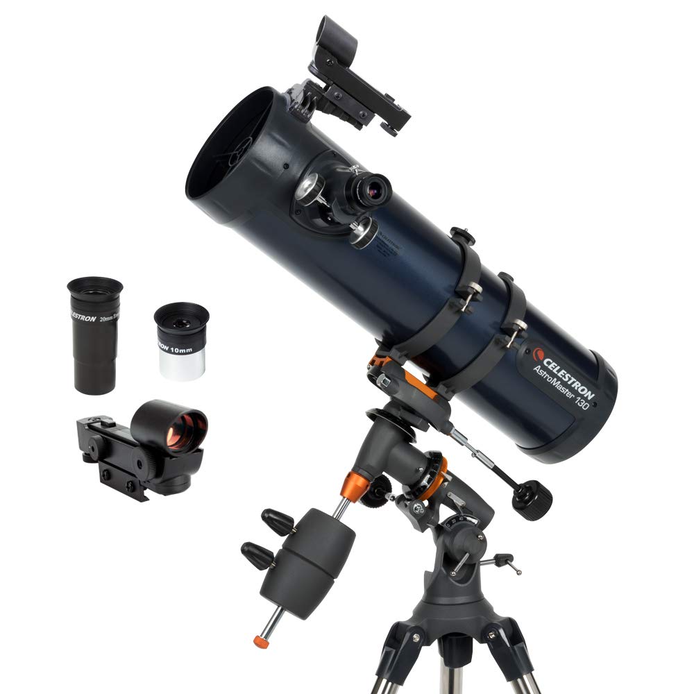 Celestron – AstroMaster 130EQ Newtonian Telescope – Manual Reflector for Beginners –…