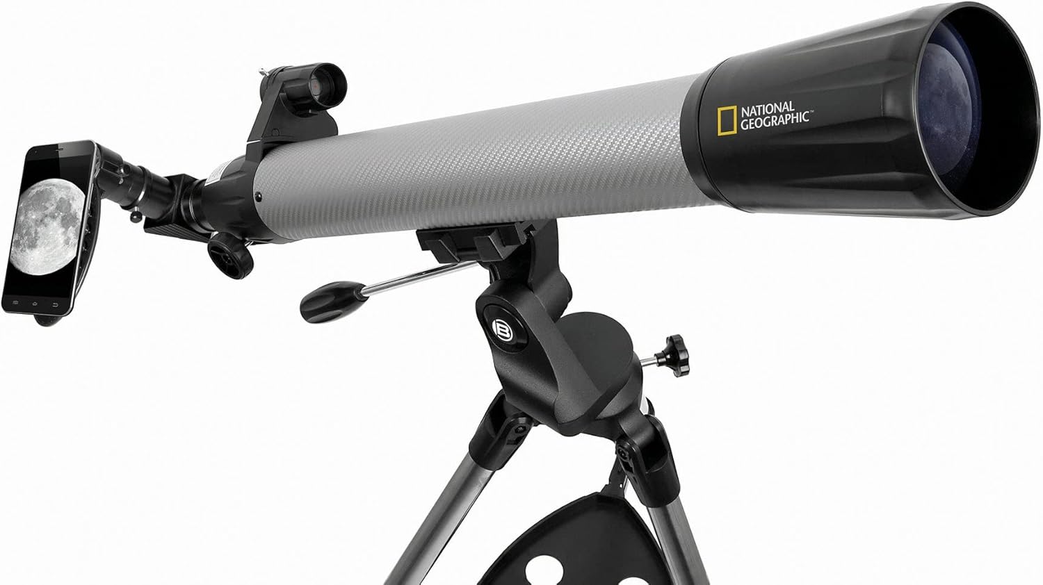 National Geographic 70mm Telescope Silver Carbon Fiber with Phone Adapter