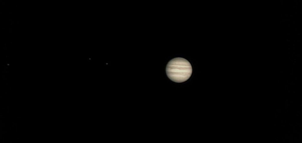 Jupiter through 70mm telescope