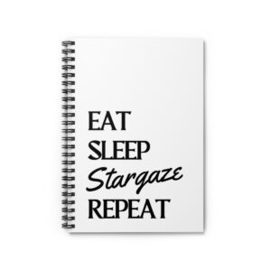 Eat. Sleep. Stargaze. Repeat – Spiral Notebook
