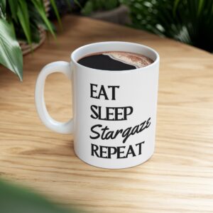 Eat. Sleep. Stargaze. Repeat – Ceramic Mug