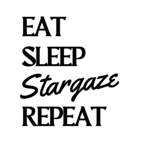 Eat. Sleep. Stargaze. Repeat – Spiral Notebook